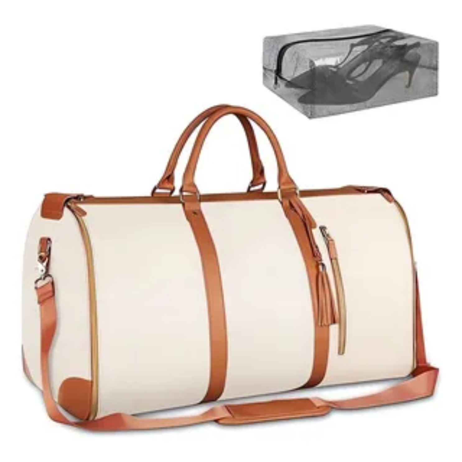 Bolso simil cuero extensible ideal viaje